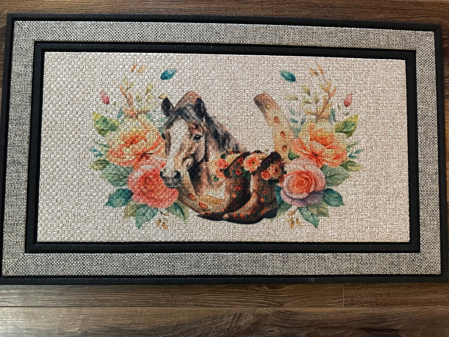 Welcome Western Horseshoes, Boots & Flowers π