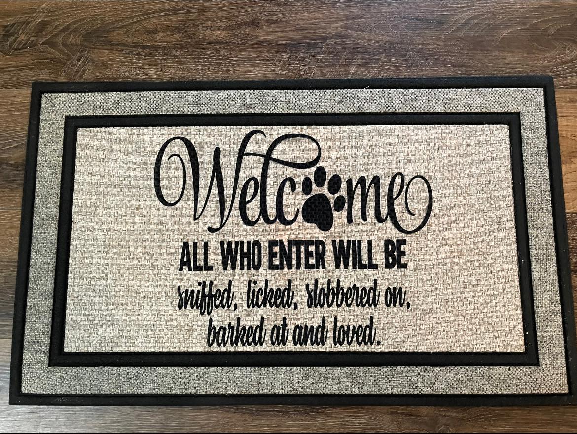 Welcome - Pet Edition! - 18”x30” Rubber Backing Indoor/Outdoor Rug