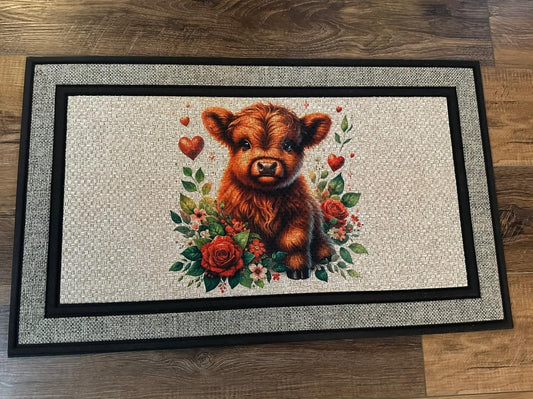 Brown Highland & Roses