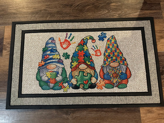 Autism Awareness Gnomes Rug