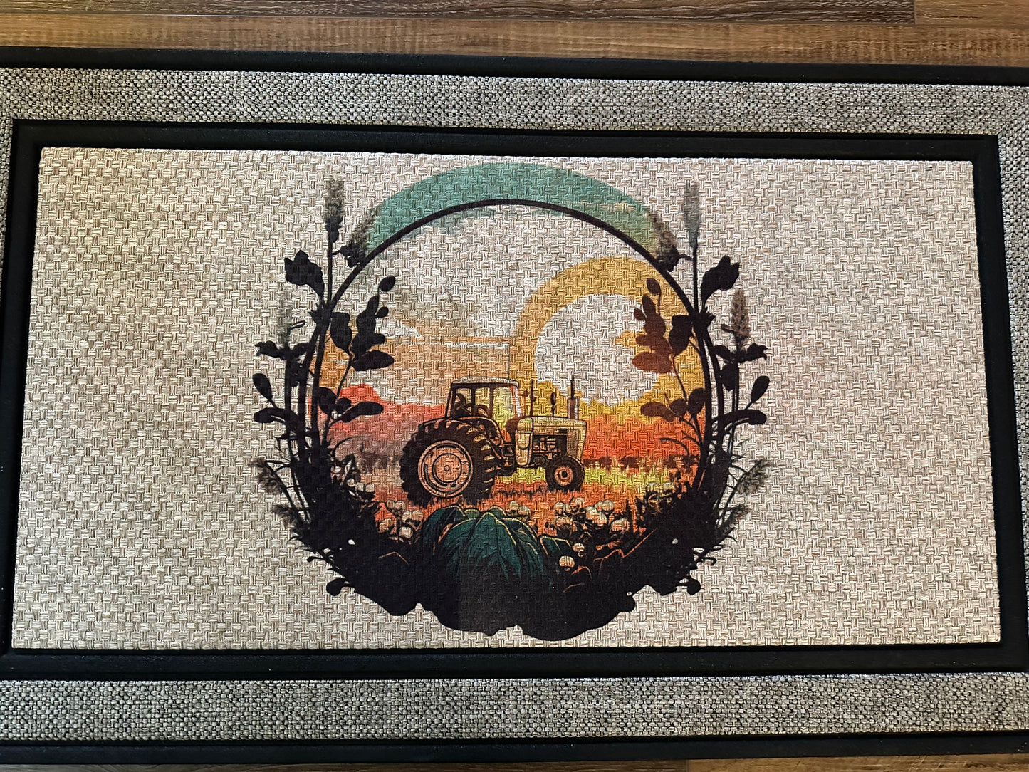 Golden Tractor Sunset