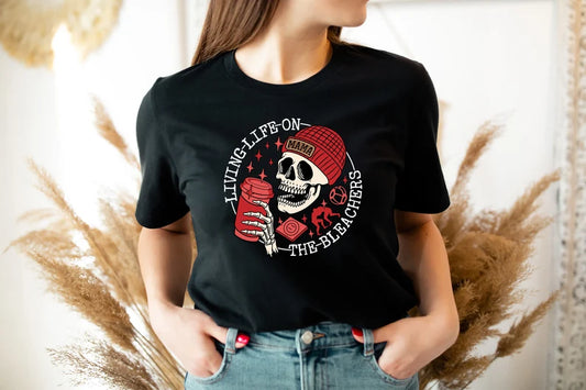 Living Life on the Bleachers - Wrestling Edition - Customizable Crew Tshirt Option